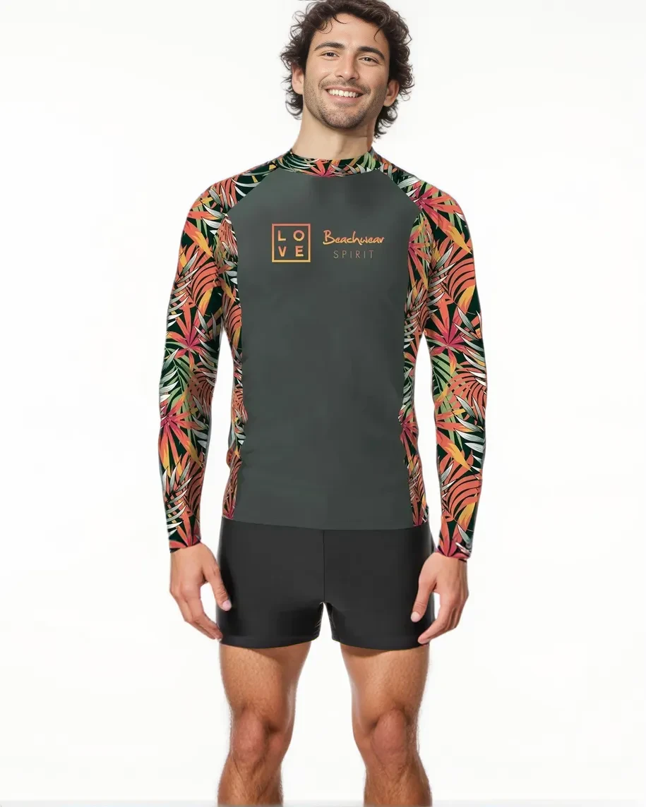 Rashguard Tropical Black/Orange Men – LOVE Concept Store